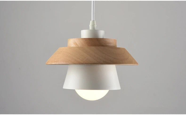 Suspension Macaron Scandinave - Finition Bois