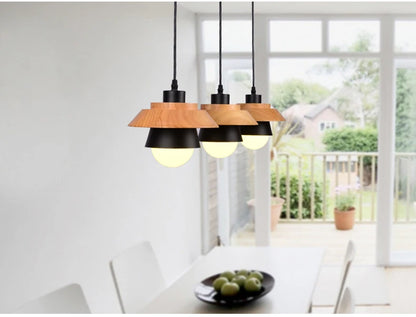 Suspension Macaron Scandinave - Finition Bois