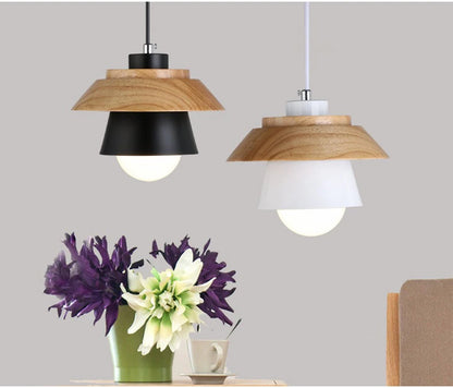 Suspension Macaron Scandinave - Finition Bois