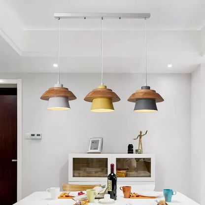 Suspension Macaron Scandinave - Finition Bois