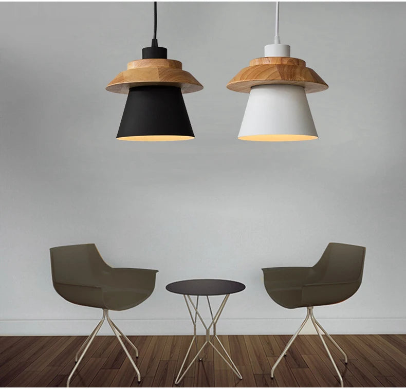 Suspension Macaron Scandinave - Finition Bois
