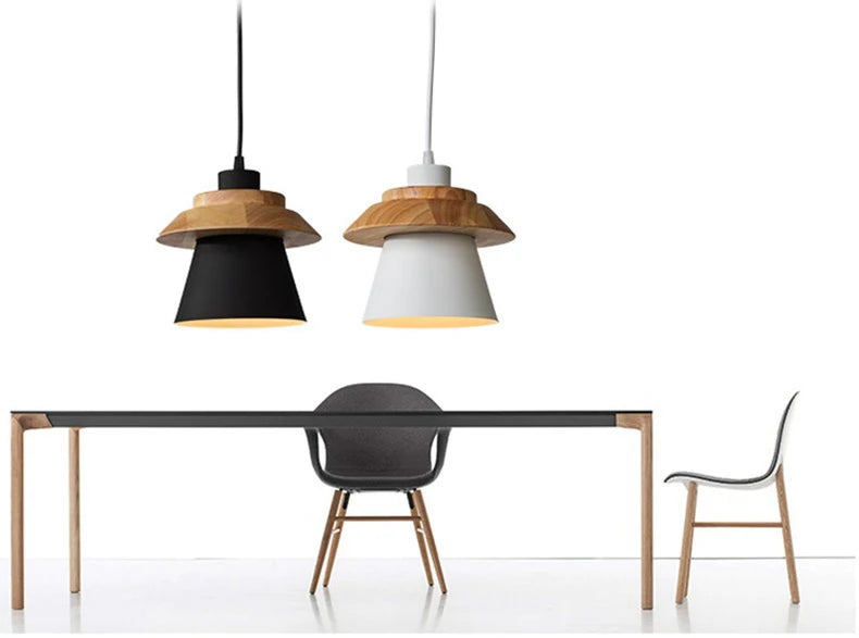 Suspension Macaron Scandinave - Finition Bois