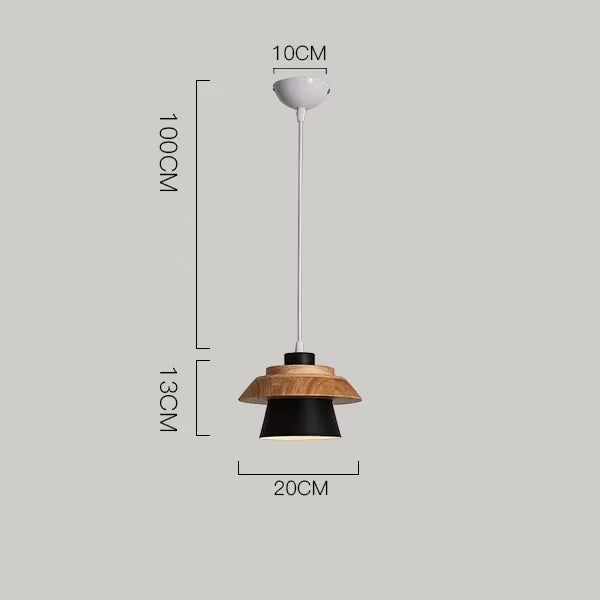 Suspension Macaron Scandinave - Finition Bois