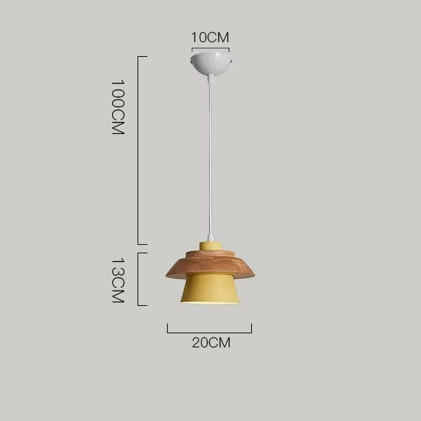 Suspension Macaron Scandinave - Finition Bois