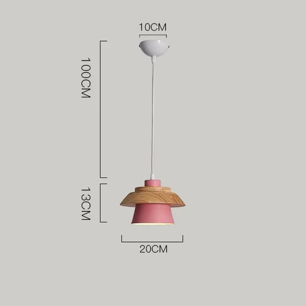 Suspension Macaron Scandinave - Finition Bois