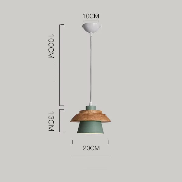 Suspension Macaron Scandinave - Finition Bois