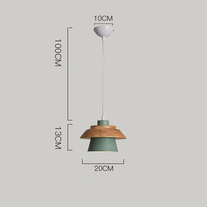 Suspension Macaron Scandinave - Finition Bois