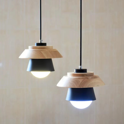 Suspension Macaron Scandinave - Finition Bois