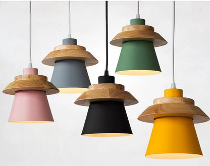 Suspension Macaron Scandinave - Finition Bois