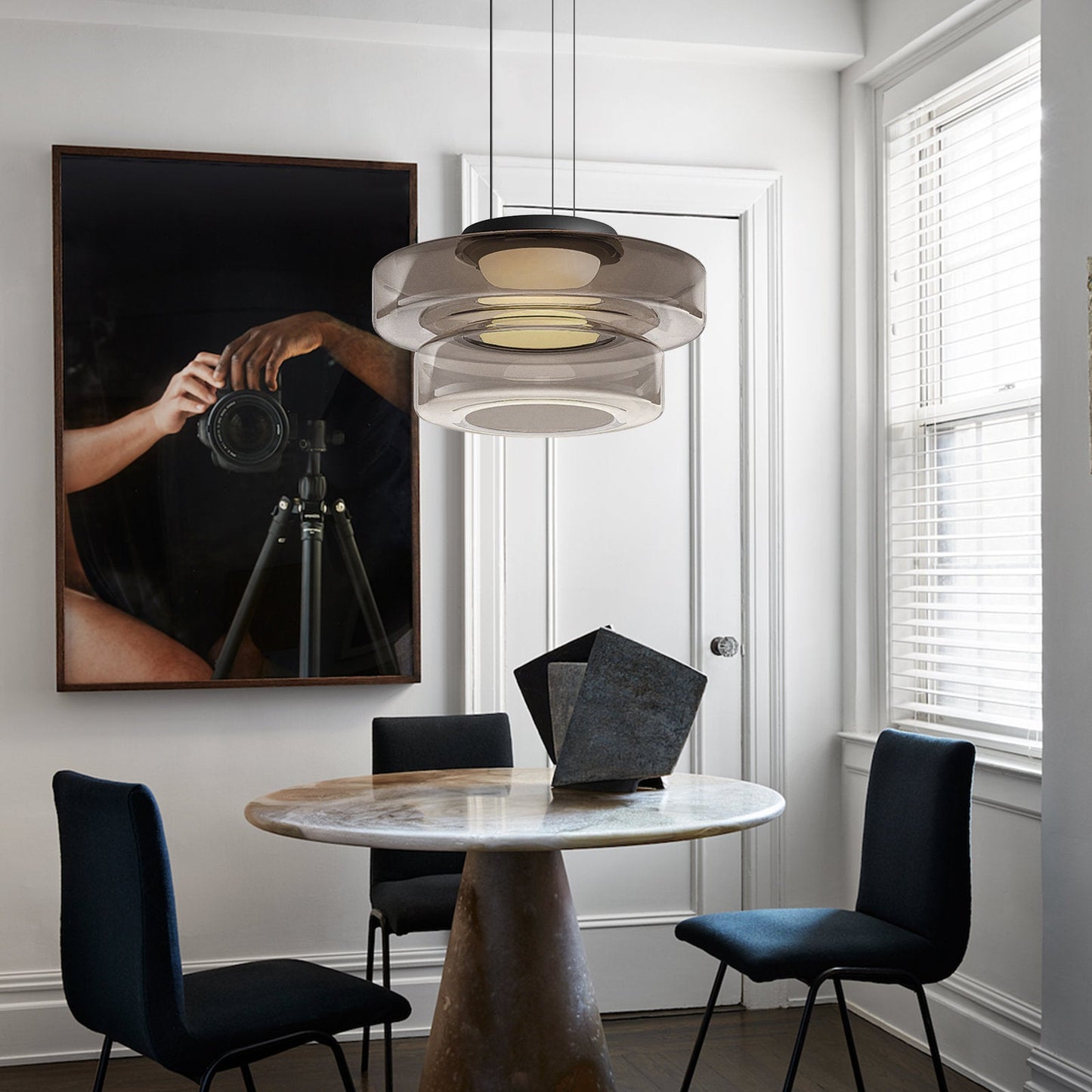 Suspension Moderne en Verre - Elara