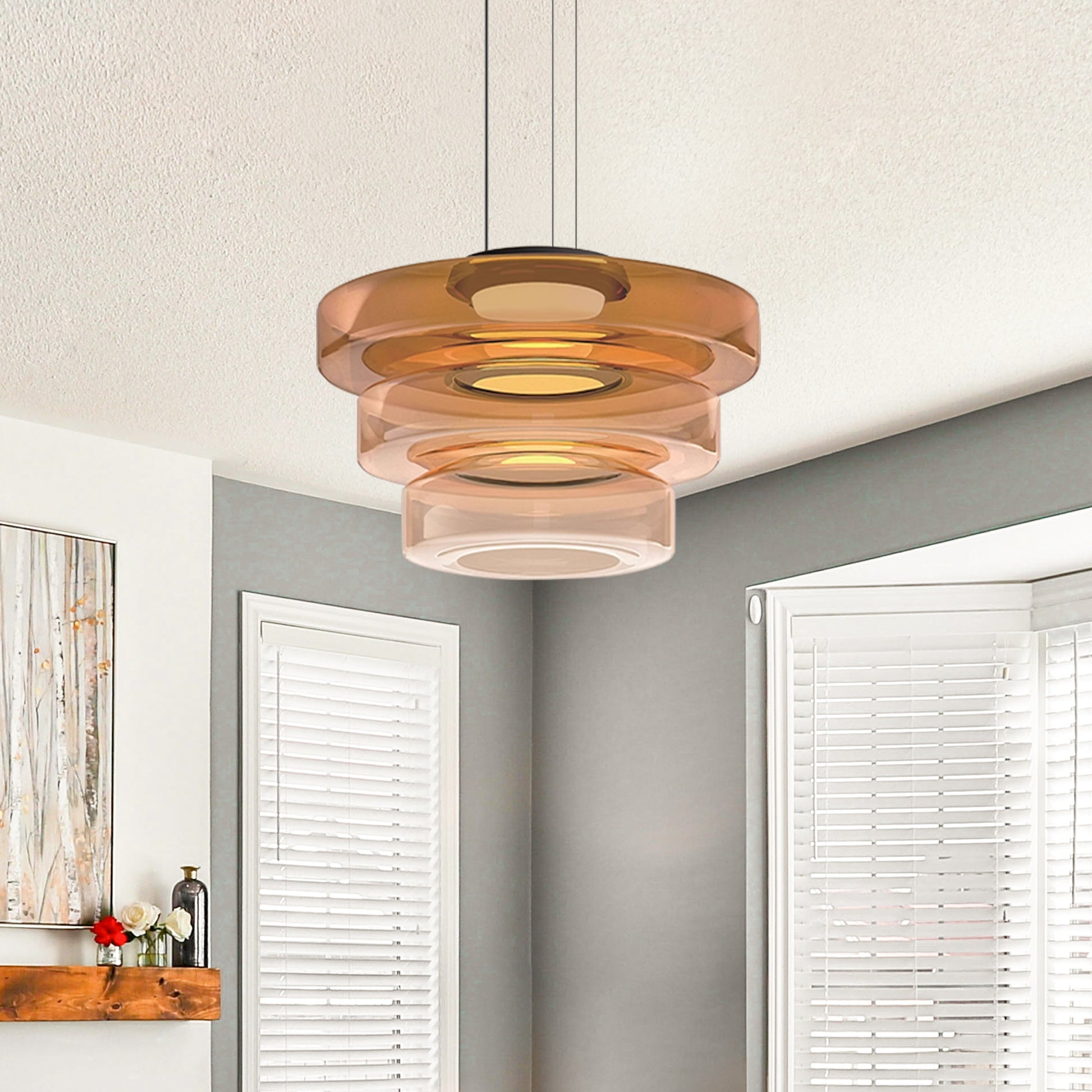 Suspension Moderne en Verre - Elara