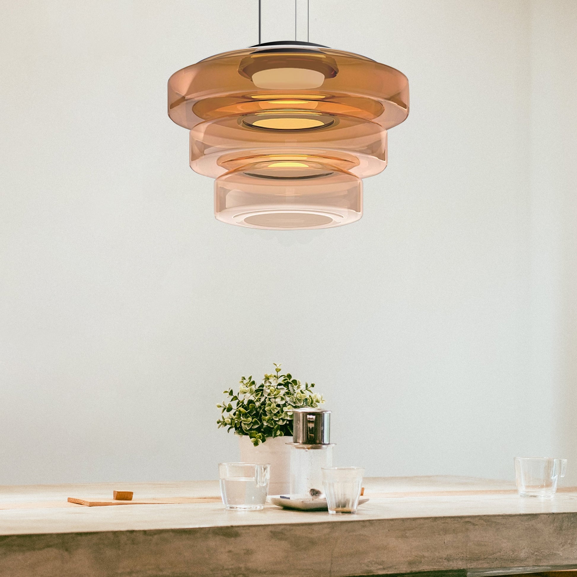 Suspension Moderne en Verre - Elara
