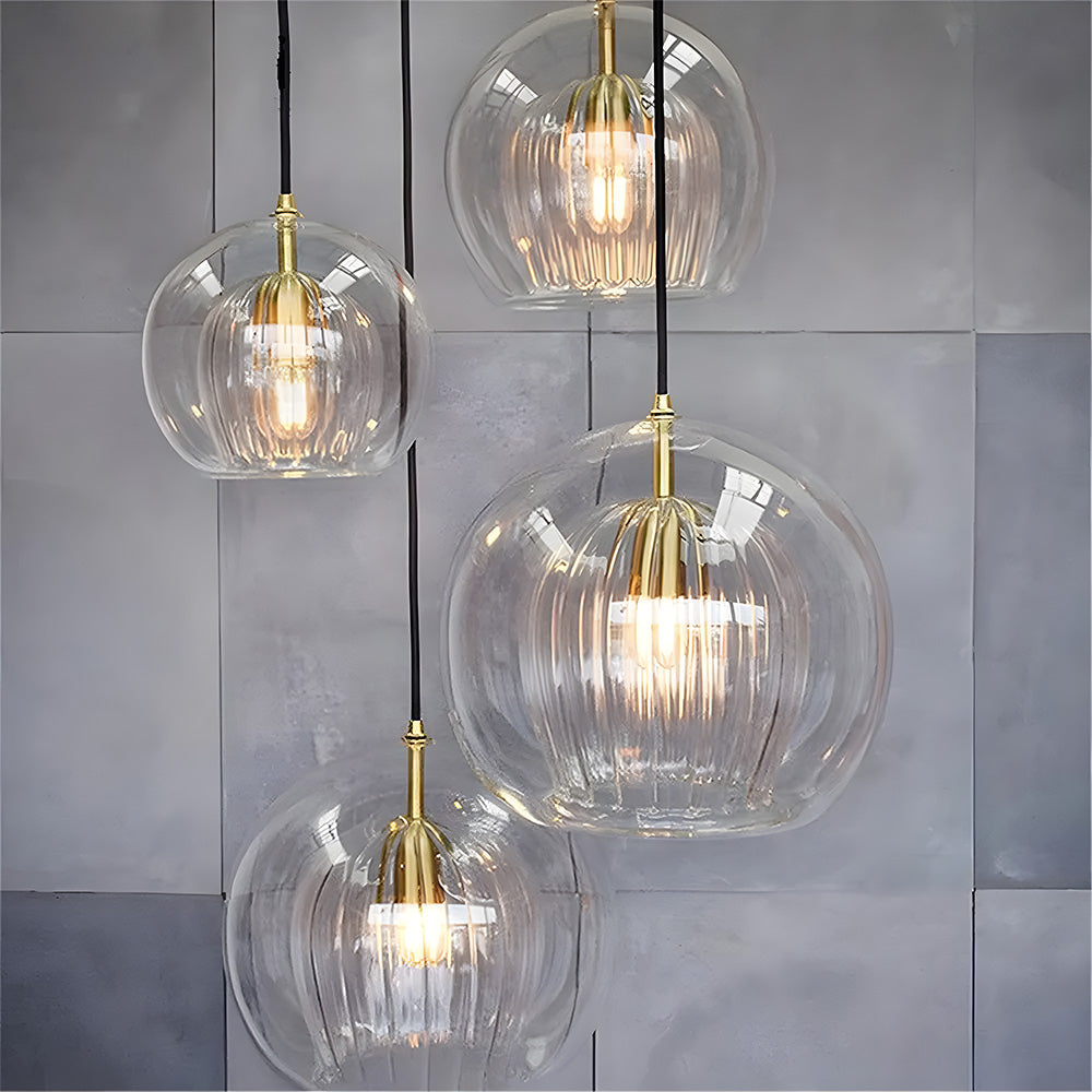 Suspension Moderne en Verre Sphérique