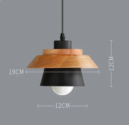 Suspension Nordic en Métal Coloré et Bois