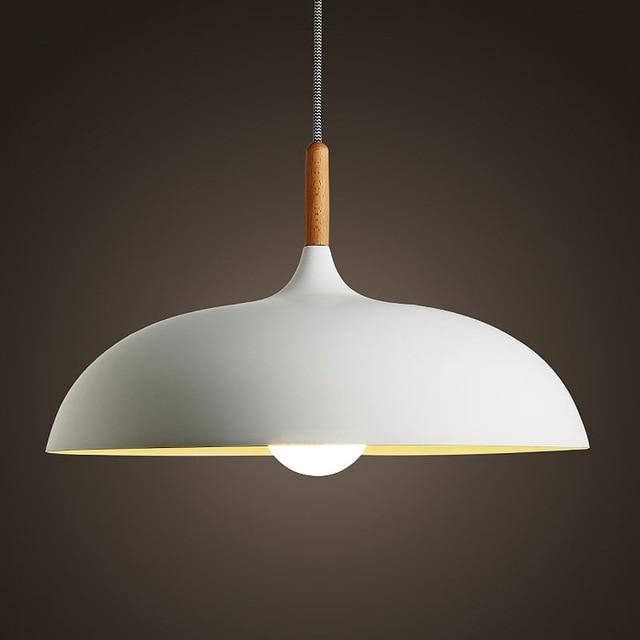 Suspension Pastel en Aluminium et Bois - Wood