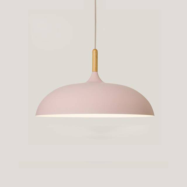 Suspension Pastel en Aluminium et Bois - Wood