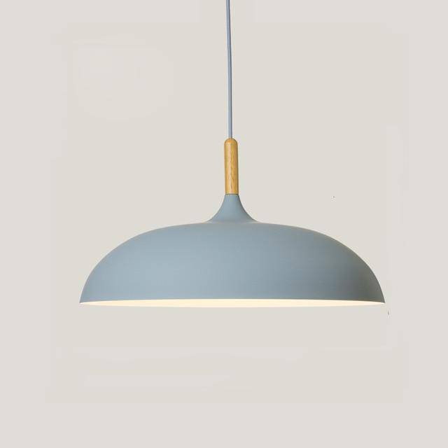 Suspension Pastel en Aluminium et Bois - Wood