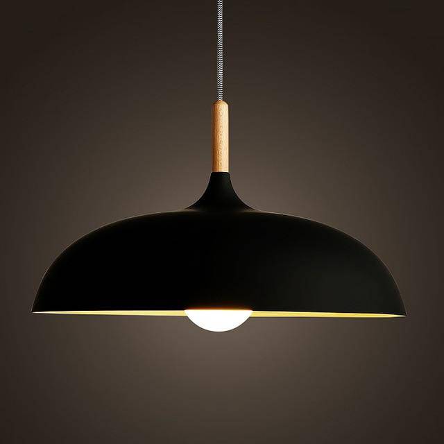 Suspension Pastel en Aluminium et Bois - Wood