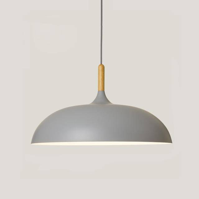 Suspension Pastel en Aluminium et Bois - Wood