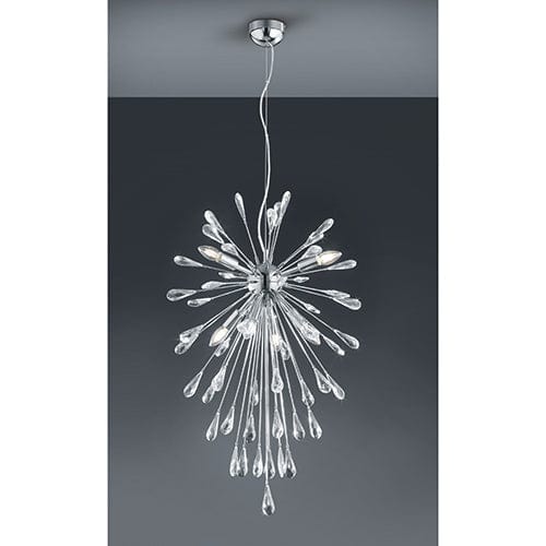 Suspension Pluie Design en Verre Transparent
