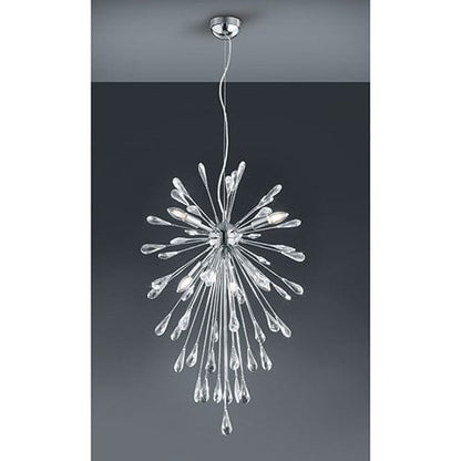 Suspension Pluie Design en Verre Transparent