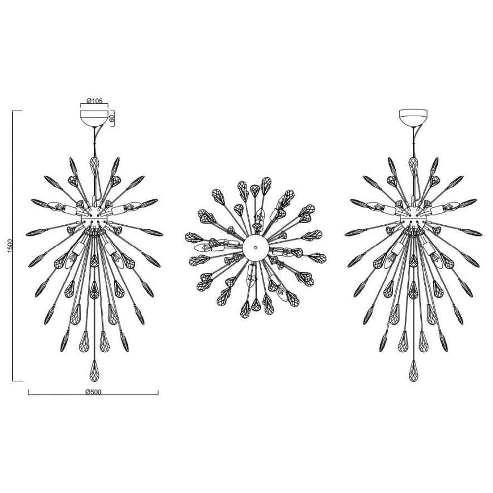 Suspension Pluie Design en Verre Transparent