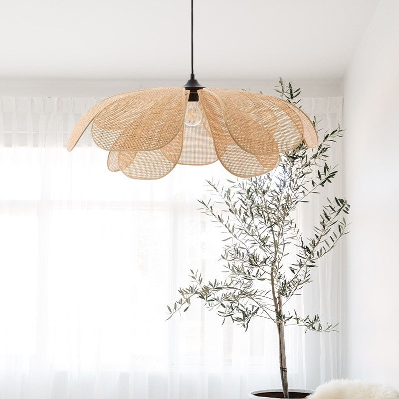 Suspension Rustique en Rotin - Floralis