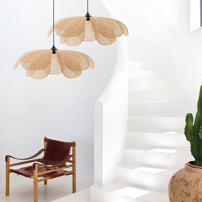 Suspension Rustique en Rotin - Floralis
