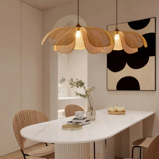 Suspension Rustique en Rotin - Floralis