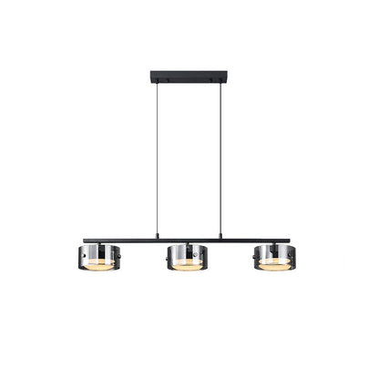Suspension Tambour en Verre Noir