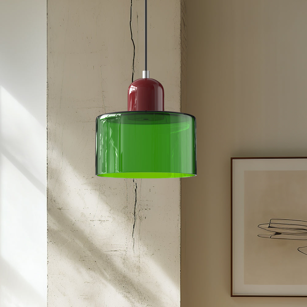 Suspension Verre Bauhaus - Cylindre