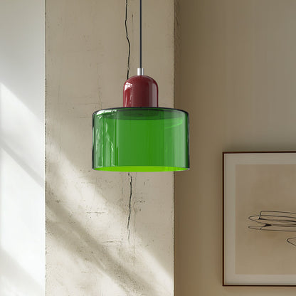 Suspension Verre Bauhaus - Cylindre