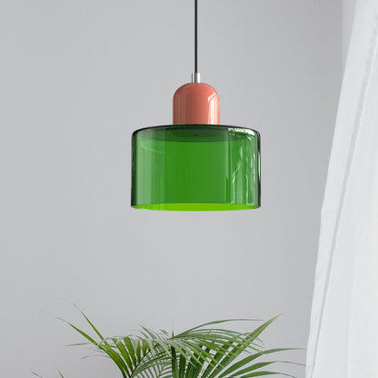 Suspension Verre Bauhaus - Cylindre