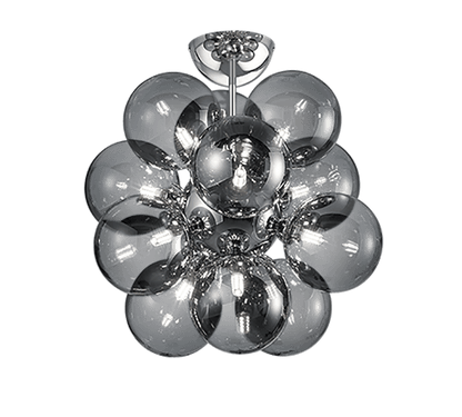 Suspension Verre Et Chrome