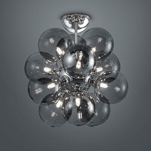 Suspension Verre Et Chrome