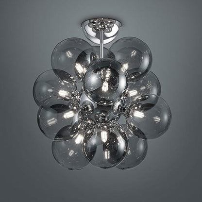 Suspension Verre Et Chrome