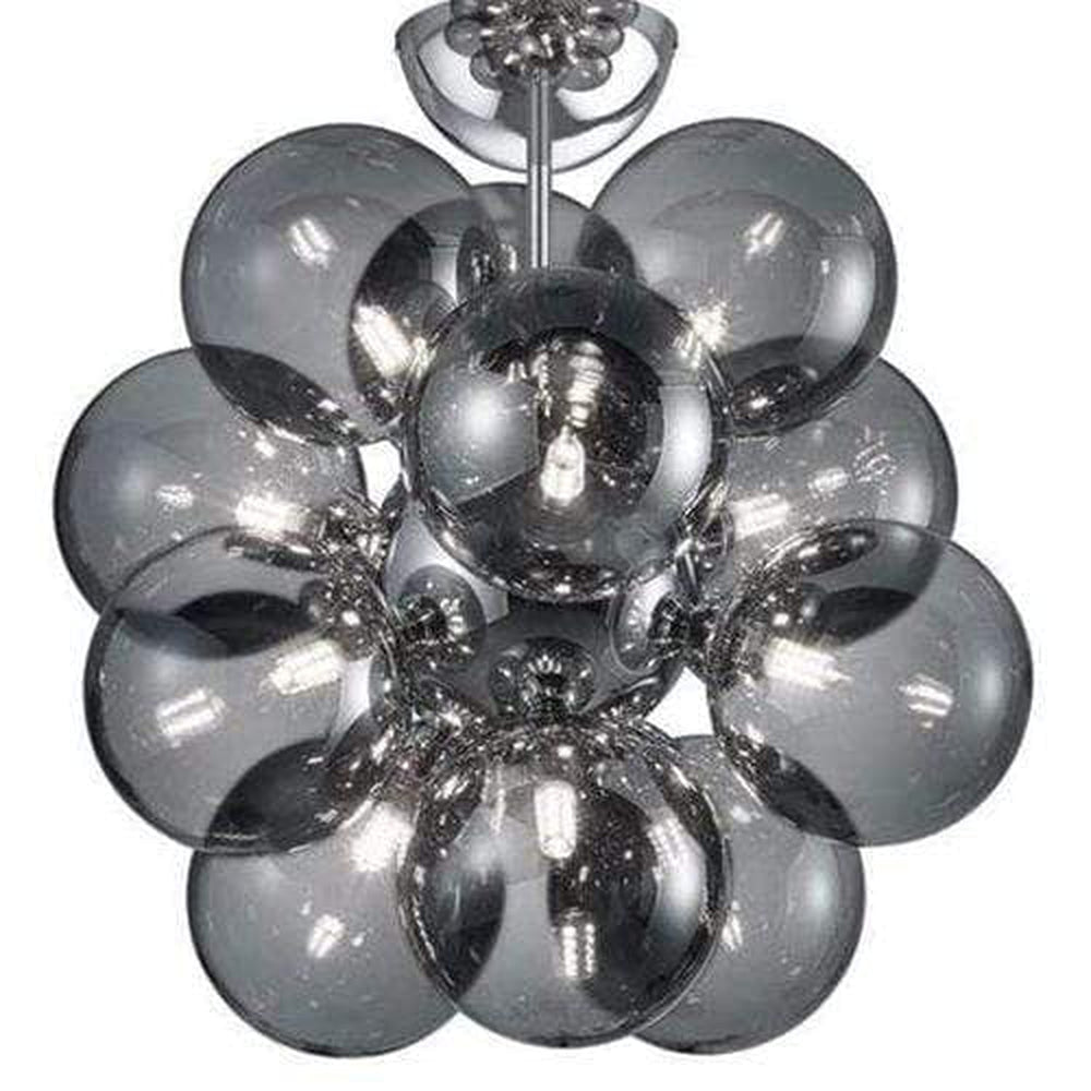 Suspension Verre Et Chrome