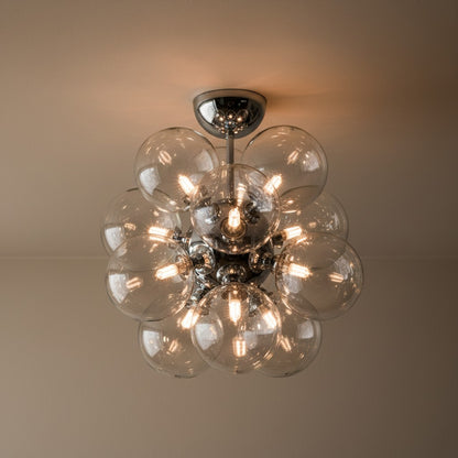 Suspension Verre Et Chrome