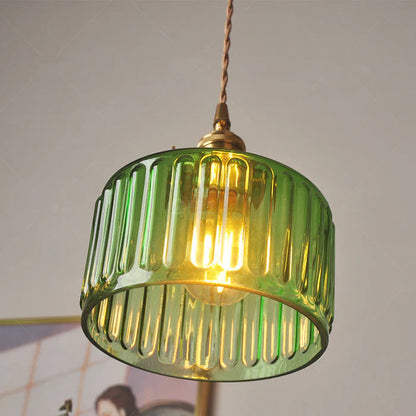 Suspension Vintage en Verre - Cylindra