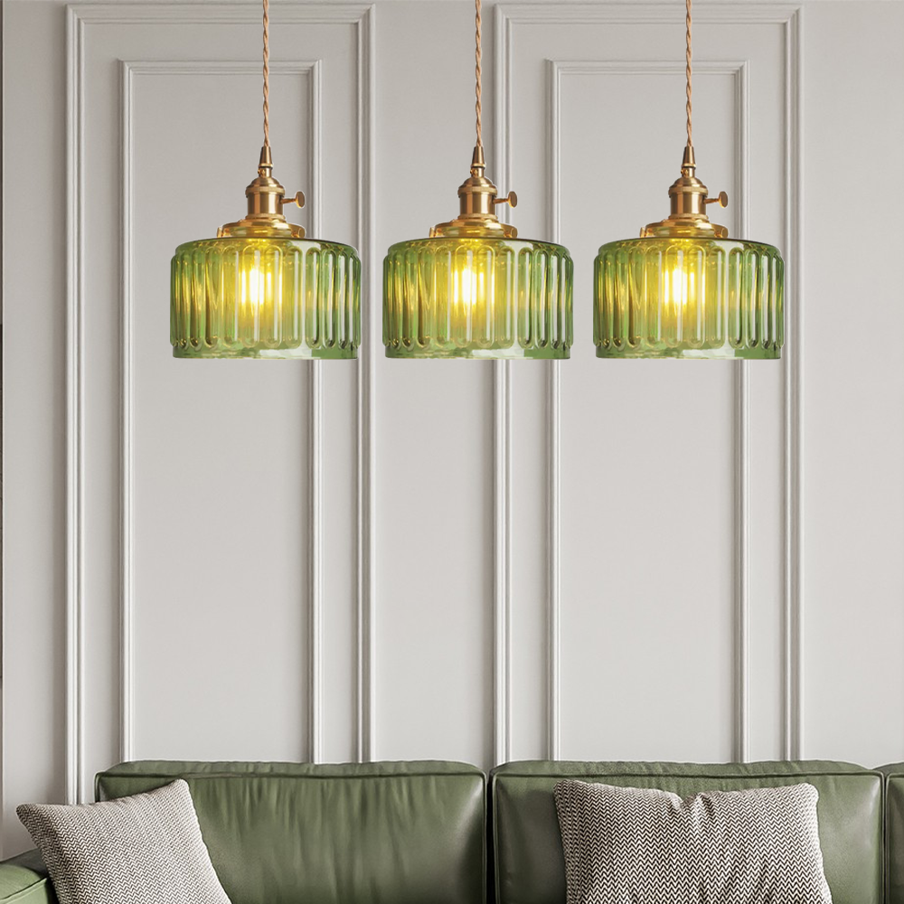 Suspension Vintage en Verre - Cylindra