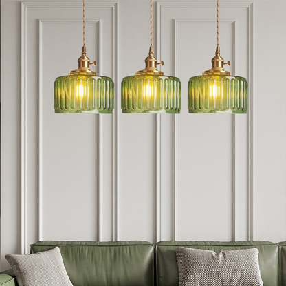 Suspension Vintage en Verre - Cylindra