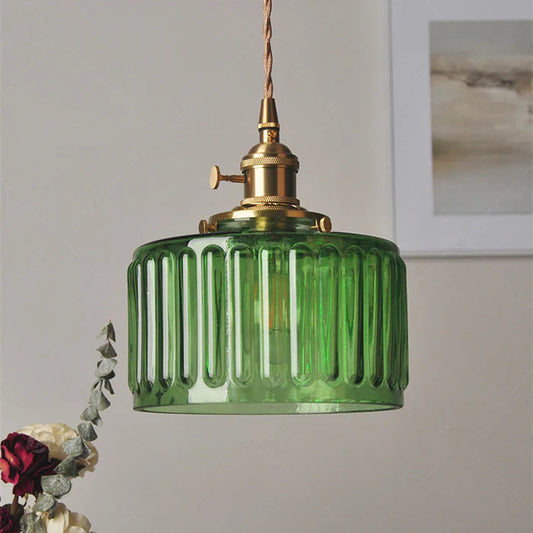 Suspension Vintage en Verre - Cylindra