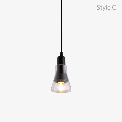 Suspension Vintage en Verre Fumé