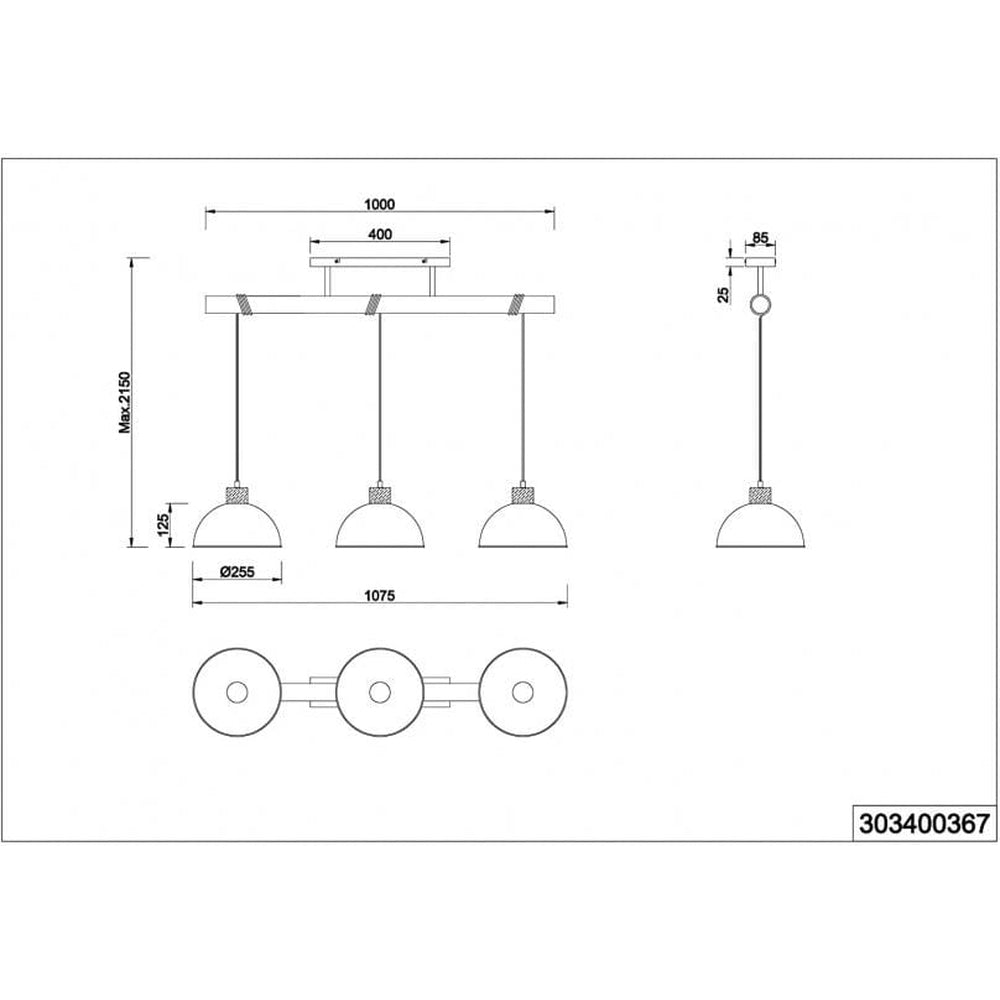 Suspension de bar en bois et abat jour acier gris - style industriel