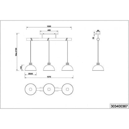 Suspension de bar en bois et abat jour acier gris - style industriel