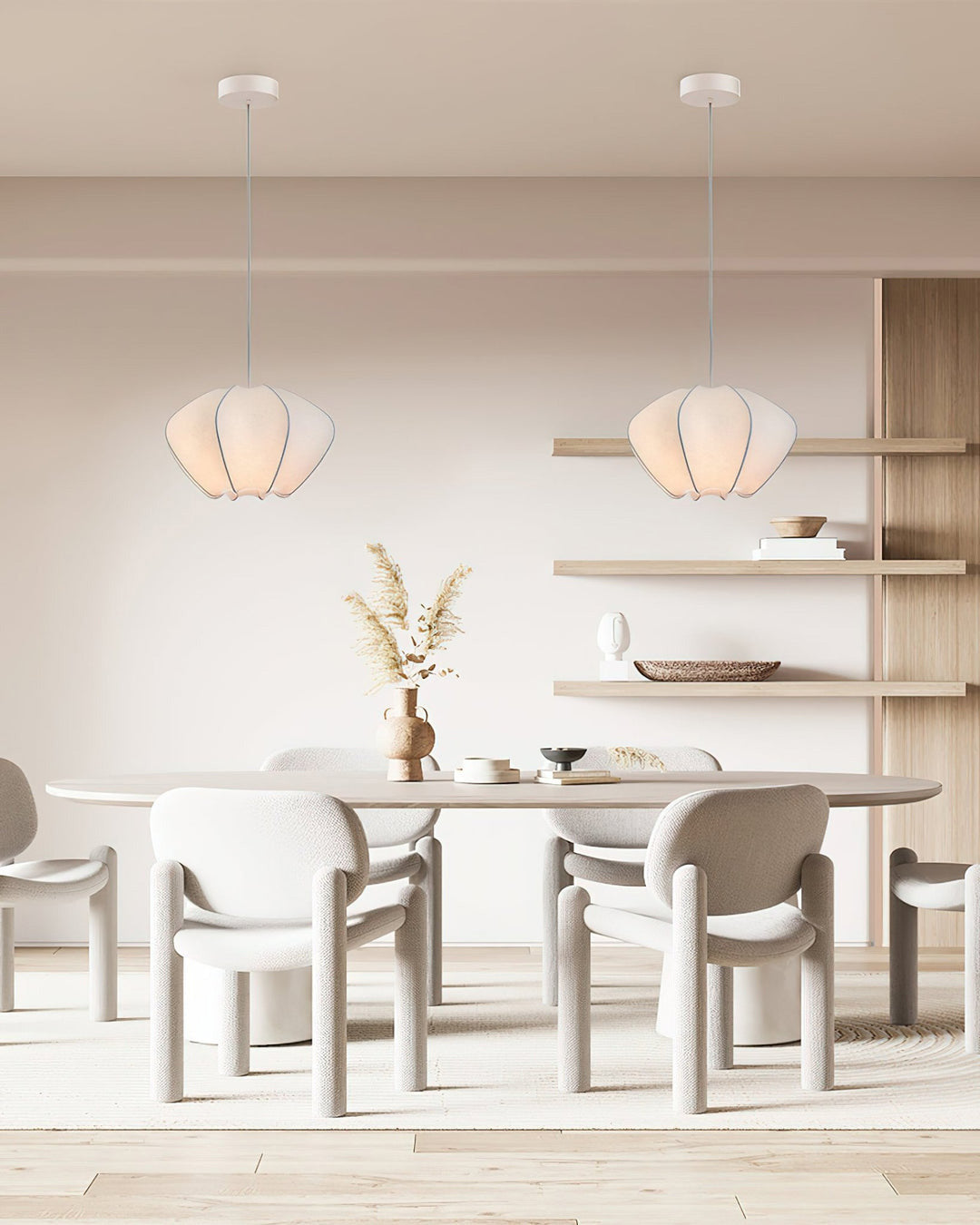 Suspension en Soie – Design Japandi