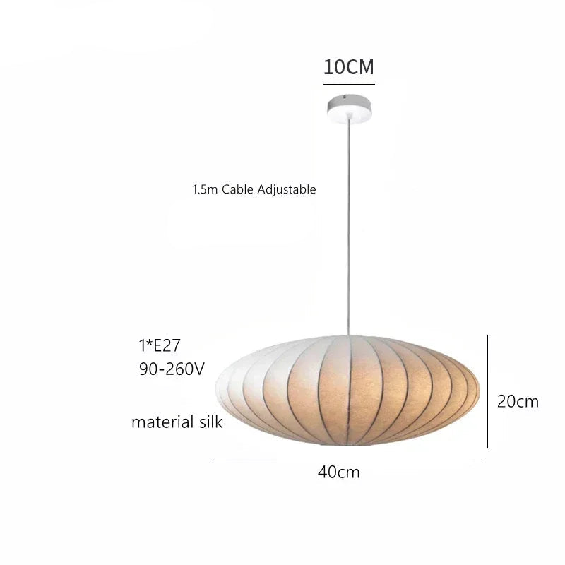 Suspension en Tissu Blanc
