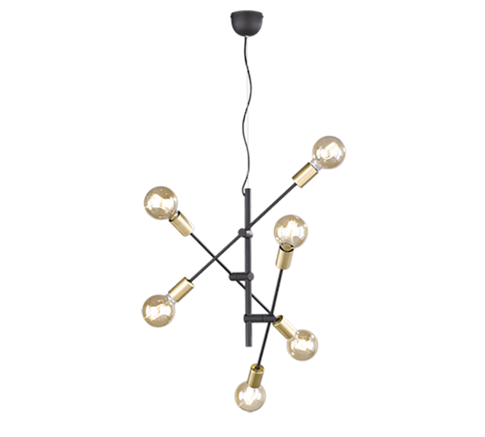 Suspension industrielle avec ampoules