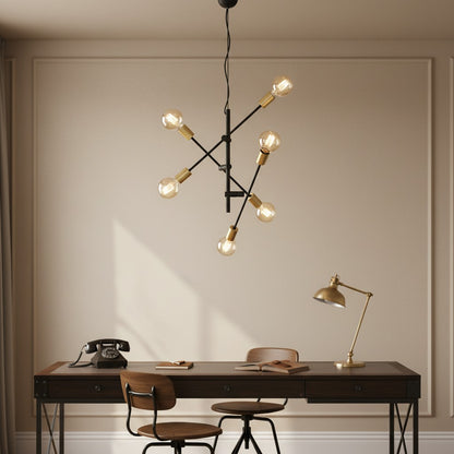 Suspension industrielle avec ampoules