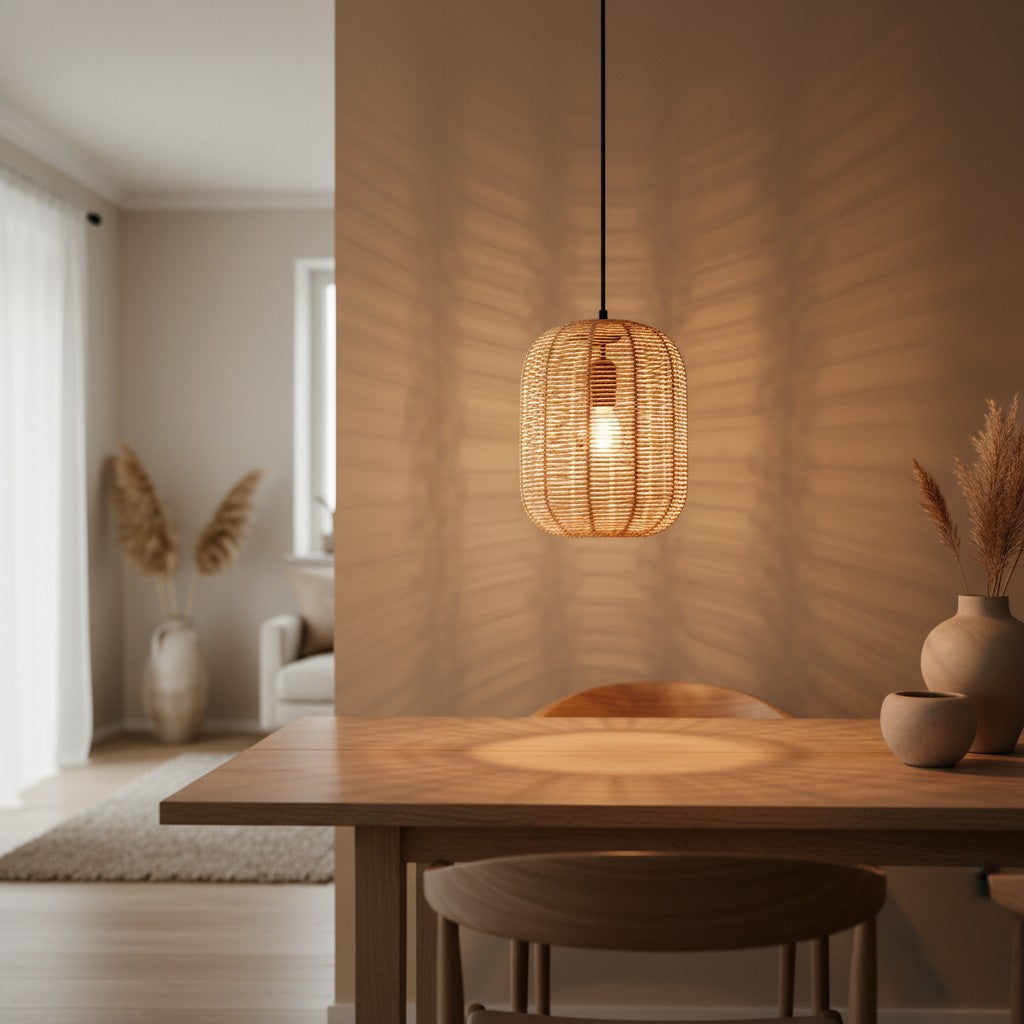 Suspension pour chambre en rotin